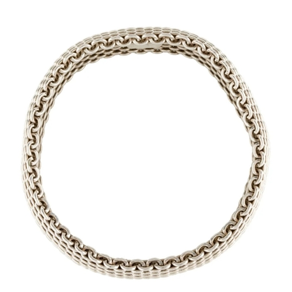 Tiffany's Somerset Bracelet 925 Sterling Silver 55 7 grama - Picture 2 of 3